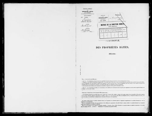 Matrice des propriétés bâties.