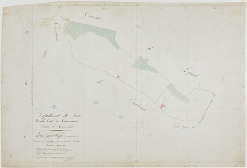 Courlans, section A, feuille 1.géomètre : Grenot