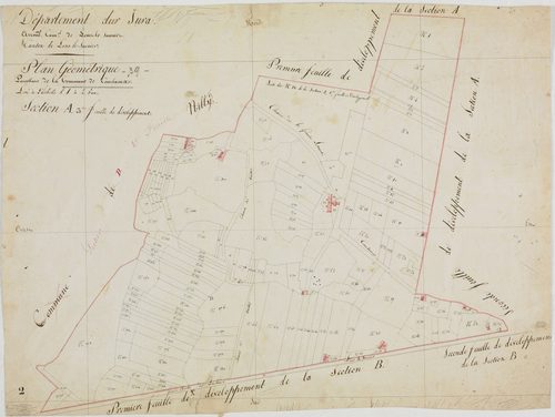Courlaoux, section A, les Boutillards, feuille 3.géomètre : [Grenot]