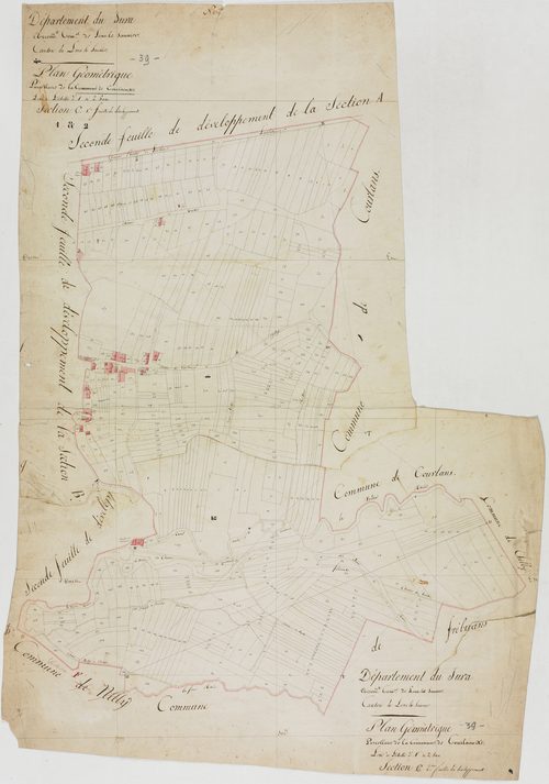 Courlaoux, section C, feuilles 1 et 2.géomètre : [Grenot]