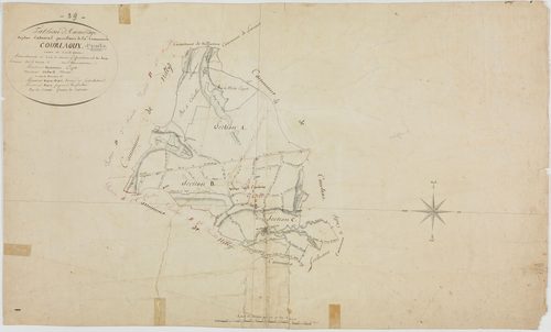 Courlaoux, tableau d'assemblage.géomètre : Grenot