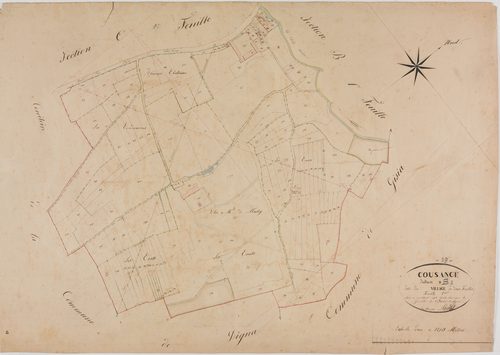 Cousance, section B, le Village, feuille 2.géomètre : Berthet