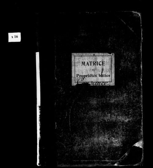 Matrice des propriétés bâties.