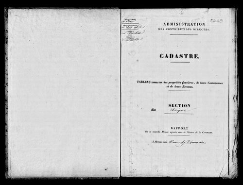 Etat de sections.