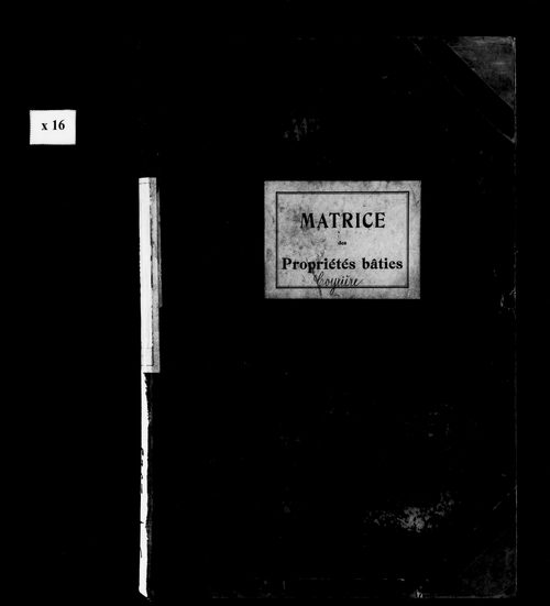 Matrice des propriétés bâties.