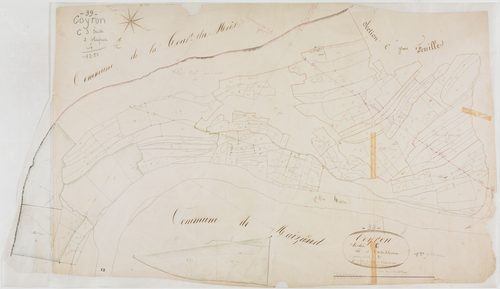 Coyron, section C, Garde-Chemin, feuille 3.géomètre : Olivier frères