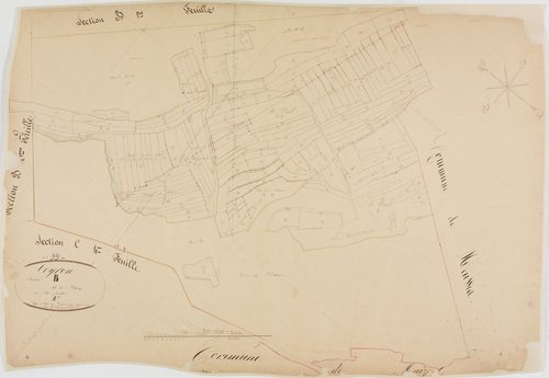 Coyron, section B, le Village, feuille 2.géomètre : Olivier cadet