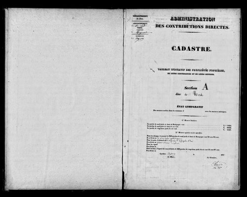 Etat de sections.