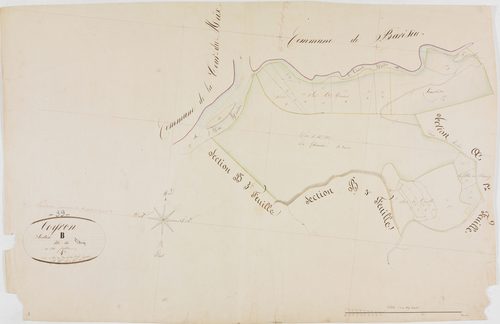 Coyron, section B, le Village, feuille 4.géomètre : Olivier frères