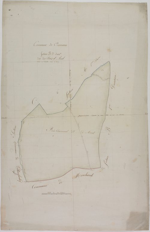 Cramans, section B, le Bois, feuille 2.