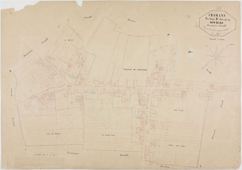 Cramans, section D, la Rivière, feuille 1.géomètre : Olivier et Grenier
