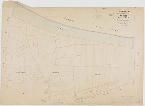 Cramans, section D, la Rivière, feuille 2.géomètre : Olivier et Grenier