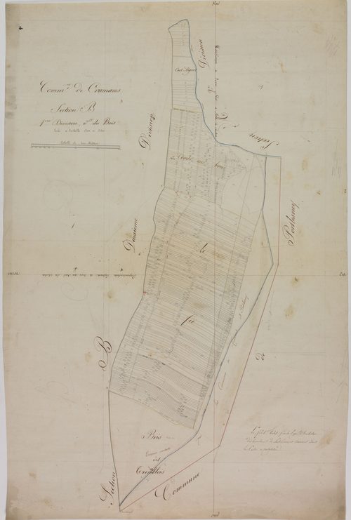Cramans, section B, le Bois, feuille 1.