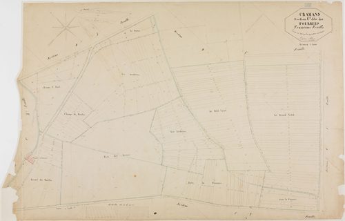 Cramans, section C, les Fourrées, feuille 3.géomètre : Olivier et Grenier