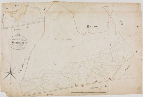 Crançot, section A, Romboin, feuille 1.géomètre : Lebeaud