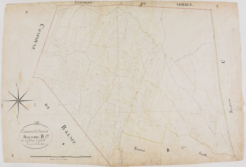 Crançot, section B, la Fin-Dam, feuille 1.géomètre : Lebeaud