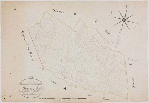 Crançot, section B, la Fin-Dam, feuille 2.géomètre : Lebeaud