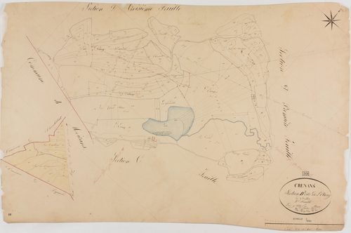Crenans, section D, l'Etang, feuille 2.géomètre : Bénier fils