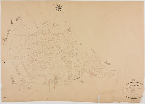 Crenans, section E, Crenans, feuille 1.géomètre : Bénier père