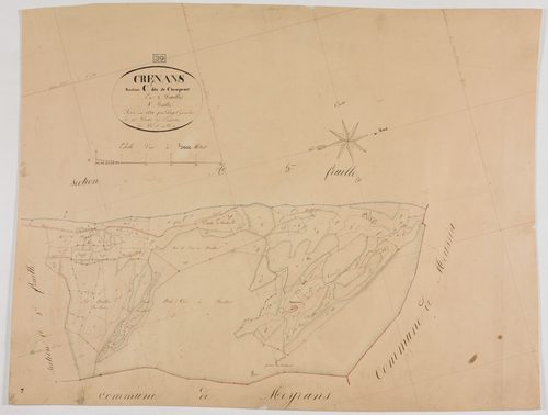 Crenans, section C, Champenet, feuille 1.géomètre : Paget