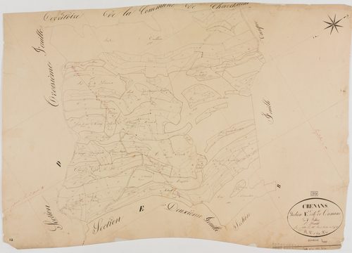 Crenans, section E, Crenans, feuille 1.géomètre : Bénier père
