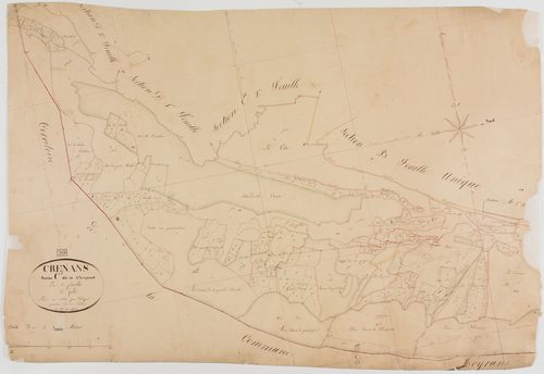 Crenans, section C, Champenet, feuille 2.géomètre : Paget