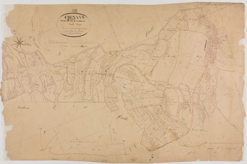 Crenans, section B, Coulouvre, feuille unique.géomètre : Paget