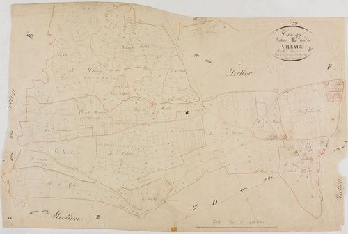 Cressia, section E, le Village, feuille 1.géomètre : Mathieu
