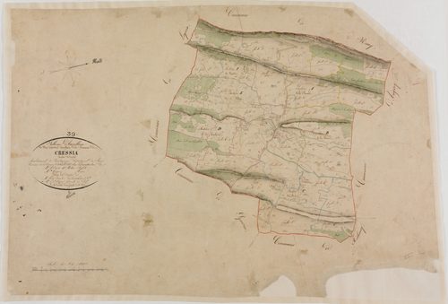 Cressia, tableau d'assemblage.géomètre : Henry Duchesne