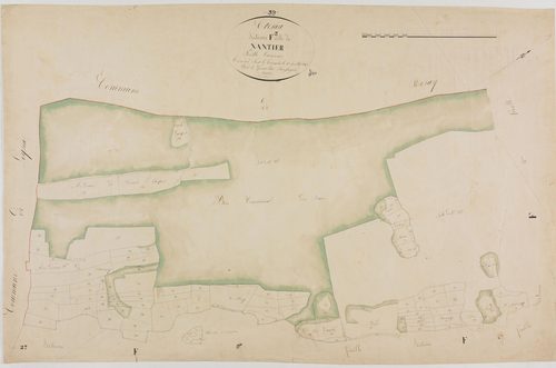Cressia, section F, Nantier, feuille 3.géomètre : Métadieu
