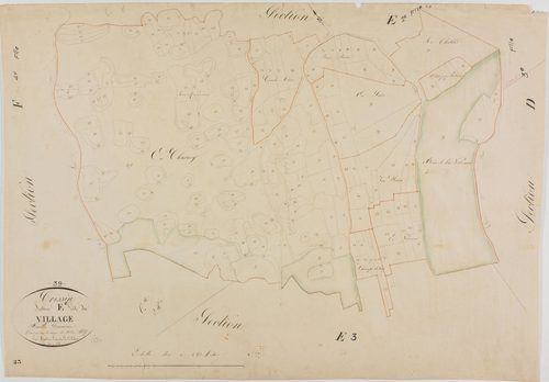 Cressia, section E, le Village, feuille 2.géomètre : Mathieu