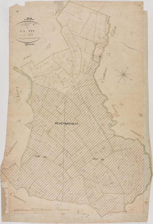 Crissey, section C, la Fin, feuille unique.géomètre : Savourot