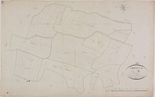 Crotenay, section B, Montsaugeon, feuille 4.