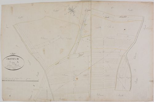 Crotenay, section A, le Village, feuille 4.