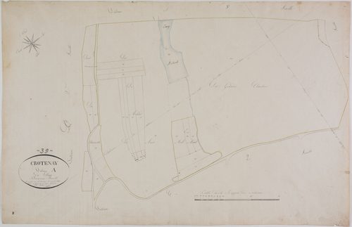 Crotenay, section A, le Village, feuille 2.