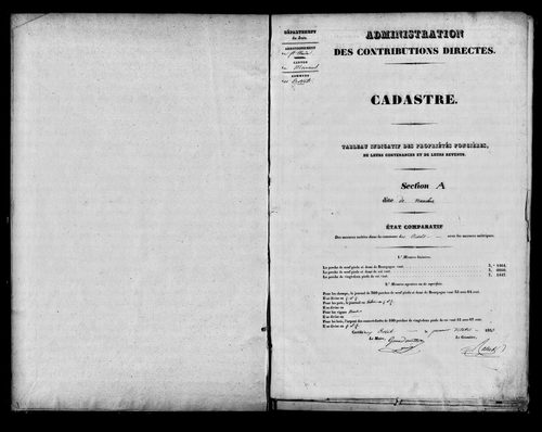 Etat de sections.