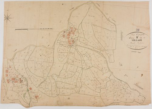 Crozets (Les), section B, le Village, feuille 4.géomètre : Morel