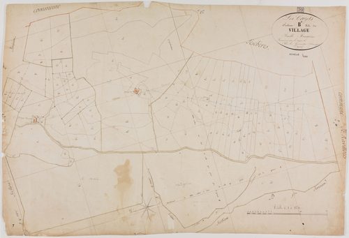 Crozets (Les), section B, le Village, feuille 3.géomètre : Morel