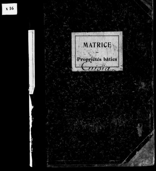 Matrice des propriétés bâties.