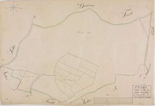 Cuisia, section A, le Bois Gugniot, feuille 3.géomètre : Guyon