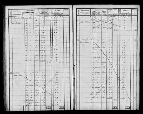Etat de sections et matrice foncière.