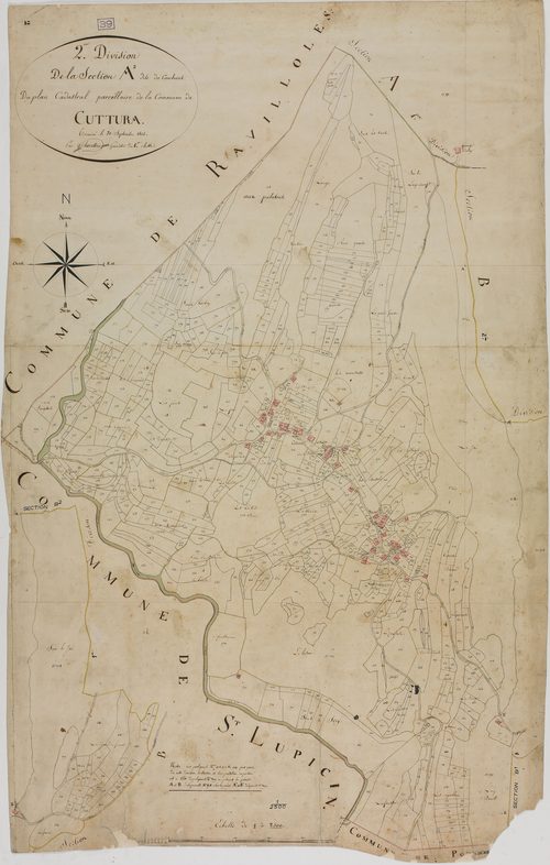 Cuttura, section A,l e Couchant, feuille 2. géomètre : Chavassine D.