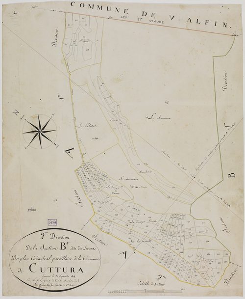 Cuttura, section B, le Levant, feuille 2.géomètre : Félix