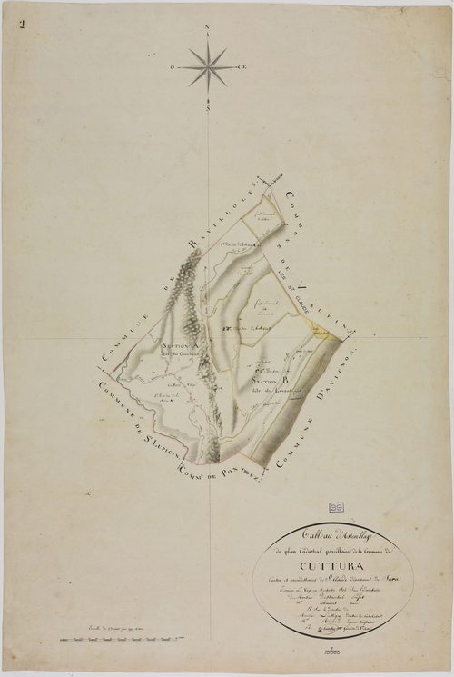 Cuttura, tableau d'assemblage.géomètre : Chavassine D.
