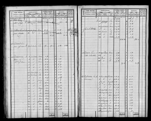 Etat de sections et matrice foncière.