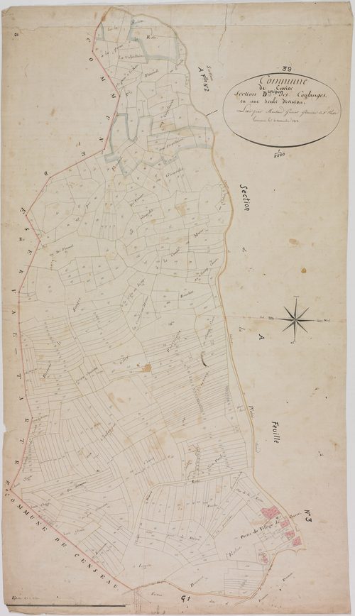 Cuvier, section D, Coulanges, feuille unique.