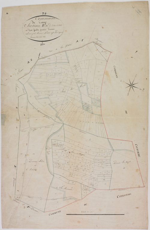 Cuvier, section B, le Dessous de la Ville, feuille 1.