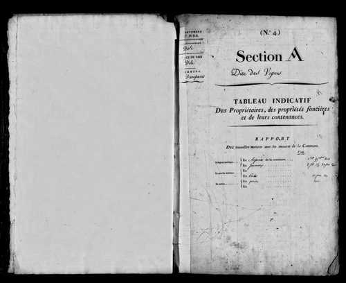 Etat de sections.