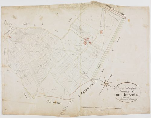 Damparis, section C, Belvoir, feuille unique.géomètre : Lebeaud