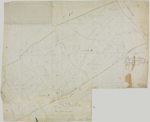 Dampierre, section B, le Village, feuille unique.géomètre : Boichoz